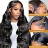 GMNSTAR 13x6 Lace Front Wigs Human Hair 200 Density Body Wave HD Lace Frontal Wigs for Black Women Glueless Wigs Human Hair Pre Plucked with Baby Hair 28 Inch