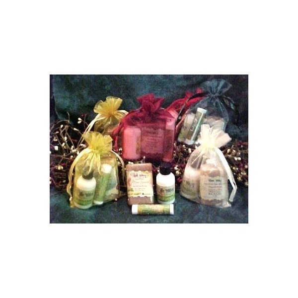 Organza Gift Bags with Natural Skin Care Products (Dude (Men))