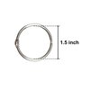 KTOJOY 1.5Inch (38 Pack) Loose Leaf Binder Rings, Nickel Plated Steel Binder Rings, Keychain Key Rings, Metal Book Rings, Silver, for School, Home, or Office