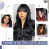 LaaVoo Tape in Hair Extensions Human Hair Black Hair Extensions Tape ins 22inch Double Side Jet Black Tape in Hair Extensions Real Human Hair Black Women 20pcs 50g