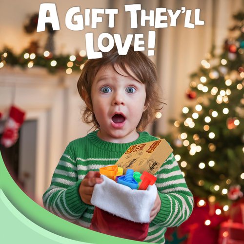 Skoolzy 24 Pieces Jumbo Nuts and Bolts Assortment, Fine Motor Toys for Kids, Occupational Therapy Games Manipulatives for Pre Schoolers, Building Blocks for Special Education with Ebook