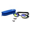 Adoretex Near sighted Swim Goggles, Leakproof Anti Fog Shortsighted Swimming Goggles for Adult with Case Set - Black - Smoke Lens w/Rainbow Mirrored -4.5
