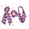 Patriotic Turban Headband Hair Scrunchies American USA Flag Headwear Hair Bands Tie JHN62 (3 PCs-Set C)
