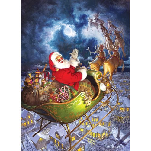 Cobble Hill 1000 Piece Puzzle - Merry Christmas to All - Sample Poster Included