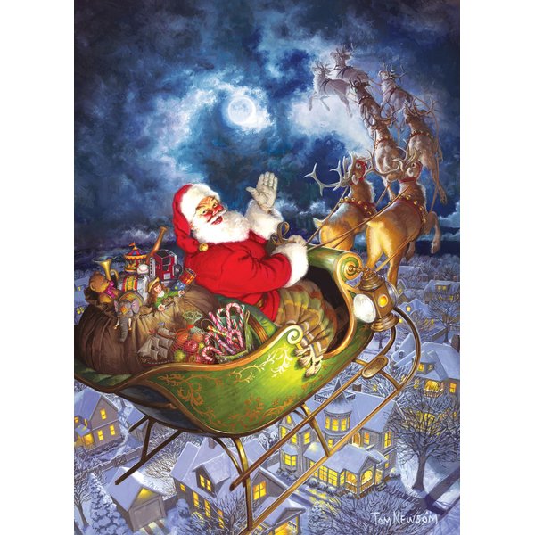 Cobble Hill 1000 Piece Puzzle - Merry Christmas to All - Sample Poster Included