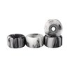 Teak Tuning Apex 61D Urethane Fingerboard Wheels - Slim Bowl Shaped, 7.5mm Diameter - ABEC-9 Stealth Bearings - Made in The USA - Grey & White Swirl Colorway