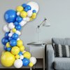 Uniquer Blue Yellow White Balloon Garland Kit, Latex Balloons Arch Kit, Birthday Wedding Anniversary Engagement Party Supplies