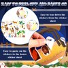 Cholemy 72 Pcs Christmas Nativity Stickers Make a Nativity Scene Sticker Kit for Kids Christmas Crafts DIY Jesus Birth Stickers Christian Cardboard Ornament for Xmas Supplies Religious Party Favor
