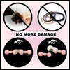 PRO Hair Tie - Easy-Release Clasp - Secure Hold - No Damage - Great for ANY Active Lifestyle (Clear 8 Pack of 8)