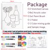 VALLSIP 2 Pack Paint and Sip Canvas Painting Kit Pre Drawn Canvas for Painting for adults Stretched Canvas Couples Games Date Night Afro Anniversary Gifts Couple Paint Party Favor(8x10)