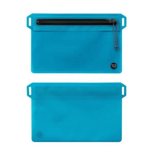 Nite Ize RunOff Waterproof Travel Pouch with TRU Zip - Dry Pouch for Phone & Travel Necessities - Touchscreen Friendly Waterproof Pouch with Reliable Zipper - Blue, Small