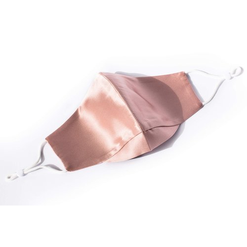 Habac Studio- 100% Mulberry Silk Face Mask, Face Masks Washable, Reusable Face Mask, Women Mens Face Mask, Silk Mask, (Dust Pink)