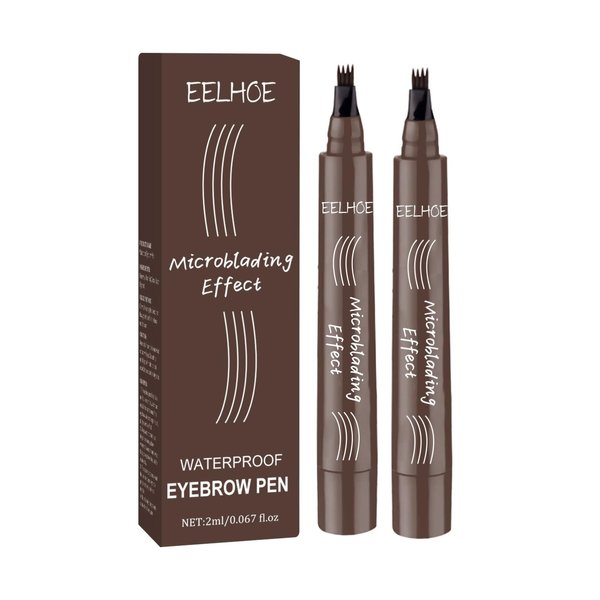 Four Fork Wild Water Eyebrow Pencil (dark Brown), Micro Coated Waterproof Eyebrow Pencil -037oz, Long-lasting, Natural Appearance, Easy To Use