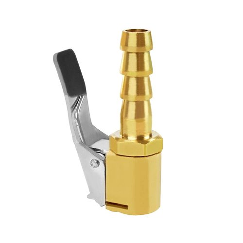 Joywayus Tire Inflator Valve 1/4" Open Flow Air Chuck with Lock Connector and Stainless Steel Clamp