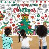 Quimoy Xmas Giant Coloring Poster 72 x 30 Inches, Christmas Crafts for Kids, Christmas Coloring Tablecloth/Banner, for Kids School Classroom Home Party Supplies