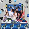 Video Game Party Supplies Serve 20-81Pcs Plates Napkins Tablecloth Forks Set for Boys Game Gaming Controller Party Supplies