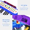 OLAKIDS Kids Piano Keyboard, 37 Keys Electronic Musical Toy with Detachable Microphone, Lights, Record, Playback, USB, MP3, Multi-Functional Piano Instrument for Toddlers Age 3+