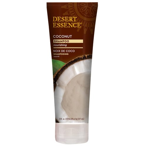 Desert Essence Coconut Shampoo – Nourishing, Paraben-Free, Mineral Oil Free, Vegan, Moisturizing Shampoo for Dry, Damaged Hair - Infused with Natural Coconut Oil, 8 fl oz