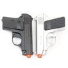 BBTac Airsoft Spring Pistol 328 Silver and Black Dual Air Soft Sub-Compact Mini Pocket Pistols Spring Airsoft Gun