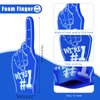 48 Pieces Mini Foam Fingers 5.6 Inch Foam Hand Cheerleading Foam Fingers for Sports Cheer School Spirit Craft Foam Fingers for Sports Events Games Party Supplies (Blue, We're #1)