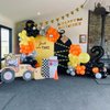 136pcs Construction Birthday Party Balloon Garland Kit, Digger Birthday Party Supplies with Yellow Black Balloon Truck Banner for Construction Quarantine Party Decorations (Arch 2)