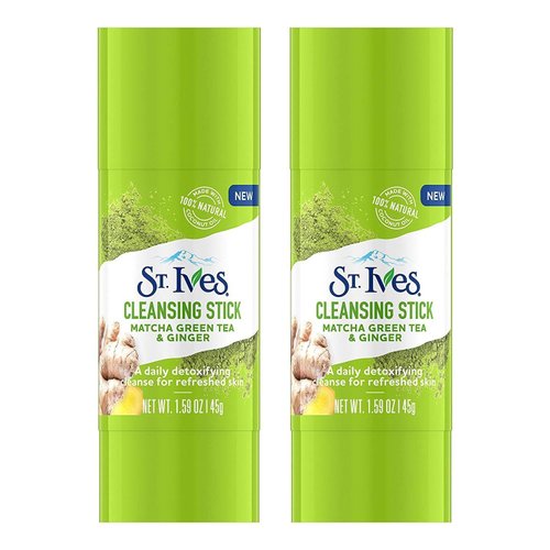 St. Ives Detox Me Daily Cleansing Stick, Matcha Green Tea & Ginger 1.6 Ounce (Pack of 2)