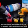 Tattoo Ink Cap, Urknall 300pcs Tattoo Ink Cups Pigment Caps Disposable Ink Caps for Tattooing Plastic Tattoo Cups Caps Mixed for Tattoo Supplies