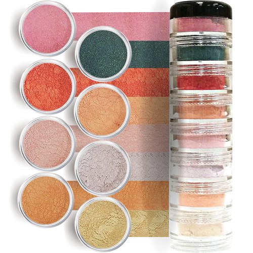 Giselle Cosmetics Summer Cupcake Mineral Eye Shadow Pallet, Organic Makeup Kit with Brown Eyeshadow, Nutural Eyeshadow, Mineral Powder, Contour Kit, Highlighter Palette, Hypoallergenic Eyeshadow