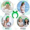 YARIEW Frog Ears Headband Plush Animal Ears Headband Frog Headband Spa Face Wash Headband Cute Ears Head Band Frog Costume Party Hair Accessories for Adult Women Kids