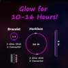 UURM 75 Glow Sticks Bracelets and Necklaces, 8'' Glowsticks Bulk Pack Bright Glow in the Dark Party Supplies for Kids (Purple)