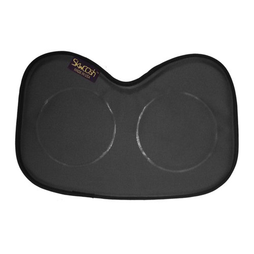 Skwoosh Row Pad Seat Cushion for Masters, Students, Scullers, Dragonboat, Outriggers, Accessories | Fits Concept2 | Gel Pressure Sitz Bone Comfort Relief | Made in USA (Black)