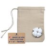 Celestial Gifts Muslin Bags - Drawstring Bags Small 50pcs - 3x4, Reusable Tea Bags, Jewelry Gift, Spice and Cotton Gift Sachet Bags - 100% Cotton - Made in USA - (Natural Hem & Drawstring)
