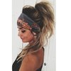 STGDAK Boho Headbands For Women Fashion Stretch Hair Bands Floral Knoted Head Bands Yoga Running Elastic Headband Stylish Wrap Headbands Hair Accessories for Teen Girls 3 Pack