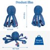 Emorefun Squeaky Dog Chew Toys,Octopus PU Dog Toy with 8 Legs,Durable Dog Toys,Stuffed Interactive Dog Toys,Cleanning Teeth Tug-of-war Dog Toy