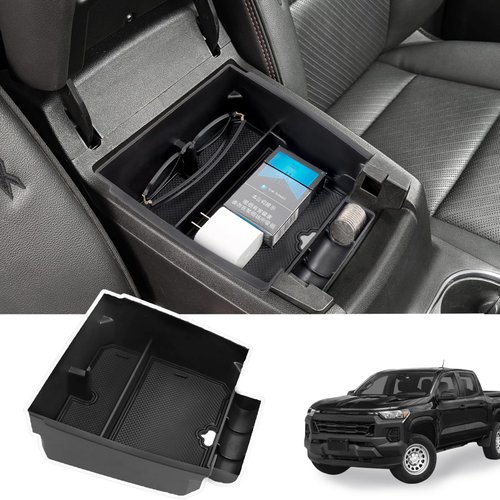 Carwiner Center Console Organizer Compatible with 2023-2024 Chevrolet Colorado & GMC Canyon Accessories, Armrest Storage Organizer Tray for Chevy Accessories Insert Glove Pallet Drawer Box Holder
