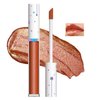 LZXLUKGIR Metallic Lipstick Glitter Lip Gloss Moisturizing Bronzer Gold Lipstick,Lightweight Formula,Shimmer Lip Gloss,High Pigmented liquid Lipstick nude lip Makeup for Women(Bronzer Gold)