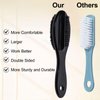 4 PCS Nail Brush for Cleaning Fingernails, Beomeen Long Handle Grip Double Sided Nail Foot Scrub Brush Fingernail Cleaner, Soft Stiff Bristles Pedicure Nail Scrubber Non-Slip for Men and Women