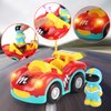 Liberty Imports My First Cartoon RC Remote Control Cars for Toddlers Ages 1-3, Radio Control Toy for Baby, Kids 18 Months+ (2 Pack)