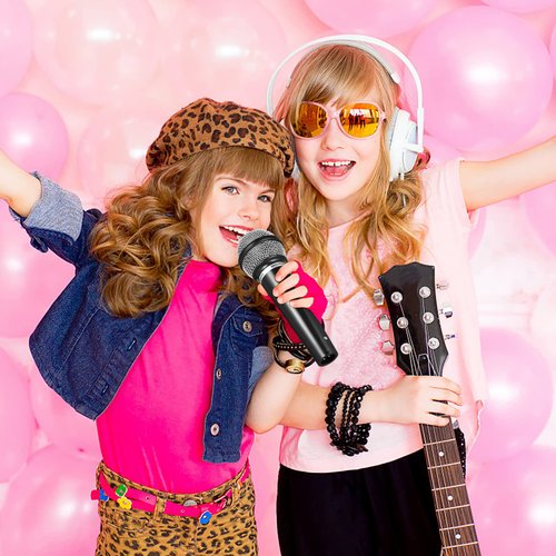 NUOBESTY Kids Microphone Pretend Microphone Toy Plastic Microphone Fake Microphone Prop for Birthday Party Favors Pretend Play or Costume Prop