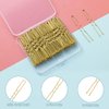U Shaped Hair Pins,TsMADDTs 100 Pcs Blonde Bun Hair Pins for Women Girls with Box (Golden 2.4 inch)