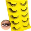 Fox Eye Lashes Wispy Eyelashes 18mm Cat-Eye Lashes Angel Wing Lashes Faux Mink False Eyelashes Natural Look 5 Pairs pack(Mao-11)