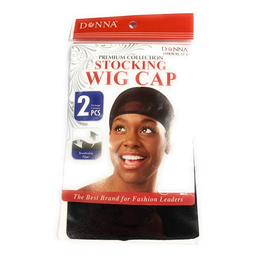 STOCKING WIG CAP BLACK (2 PACK) Ships from US