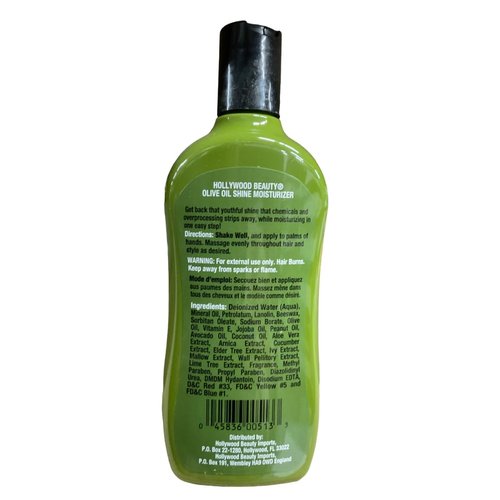 Hollywood Beauty Olive Oil Moist & Shine Moisturizing Hair Lotion, 12 oz (Pack of 2)