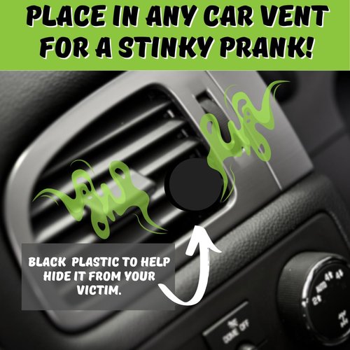 G&E Gag Gifts Stinky Car Prank - Set of 2 Nasty Body Odor Scented Air Freshener Clips for Hilarious Gags and Pranks - Perfect Funny Gift for Jokesters and Prank Lovers