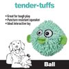 SmartPetLove Snuggle Puppy Tender-Tuffs Ball - Round Pufferfish Tough Dog Toy - Cute and Fun Plush Ball with Squeaker