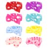 Ondder 8 Pcs Polka Dot Spa Makeup Headband Skincare Headbands Terry Cloth Face Wash Headband Cute Head Band for Skin Care Make Up Headbands for Women Makeup Bow Hair Band for Washing Face