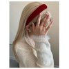 SHENHE Women's Velvet Headband Vintage Wide Head Hair Band Simple Headband Red One-Size