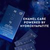 MOON Midnight Teeth Whitening Strips with HA Hydroxyapatite, 7 Shades Whiter in 2 Weeks, 28 Treatments with Dissolvable Strips, Enamel-Safe Formula, Gentle on Sensitive Teeth, Vegan, 56 Strips