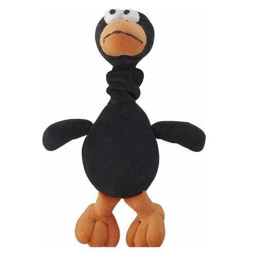MPP One Dog Toy 14 Inch Chirpies Singing Bird Plush Bungee Neck Tugs Sets Available (Black Crow)