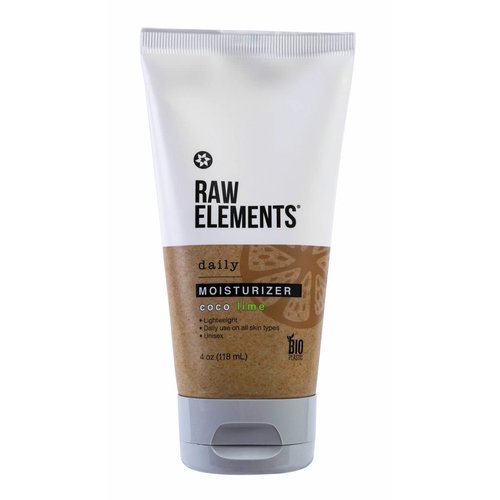 Raw Elements Daily Moisturizing Lotion Coco Lime - Organic Non Toxic Body Lotion, Cocoa Butter, Vitamin E, Reef-Safe, Water Resistant, Bio-Resin Tube, 4.0 oz